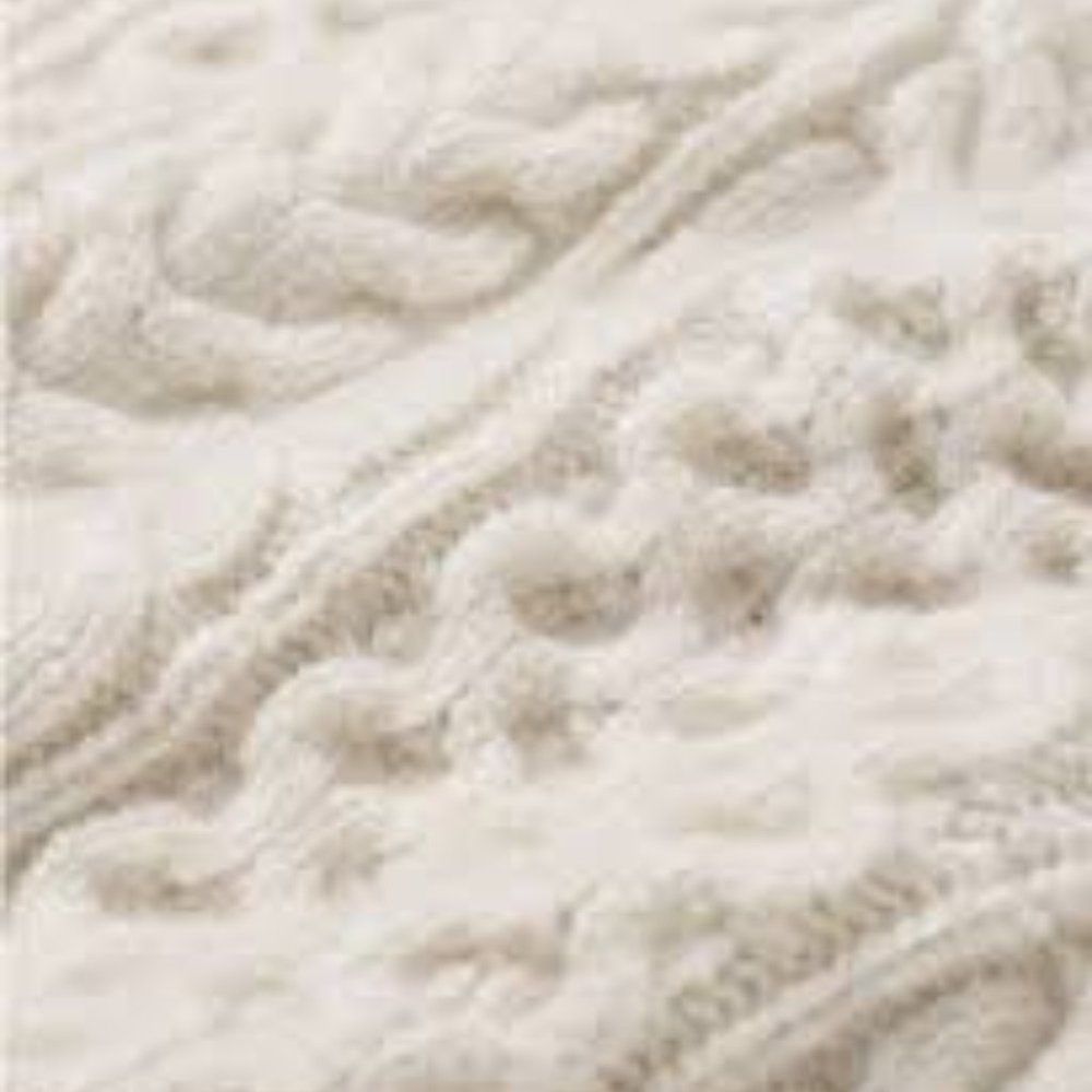 Zadig & Voltaire Malta Button Shoulder Cable Knit Cashmere Sweater (Ecru, Medium - Picture 3 of 10